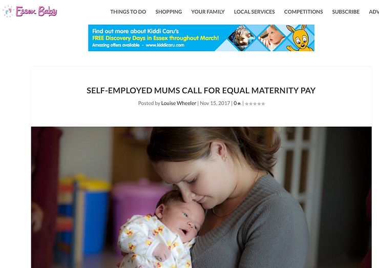 You are currently viewing SELF-EMPLOYED MUMS CALL FOR EQUAL MATERNITY PAY