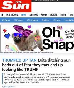 Read more about the article TRUMPED UP TAN Brits ditching sun beds out of fear they may end up looking like TRUMP